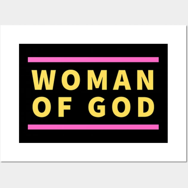 Woman Of God | Christian Typography Wall Art by All Things Gospel